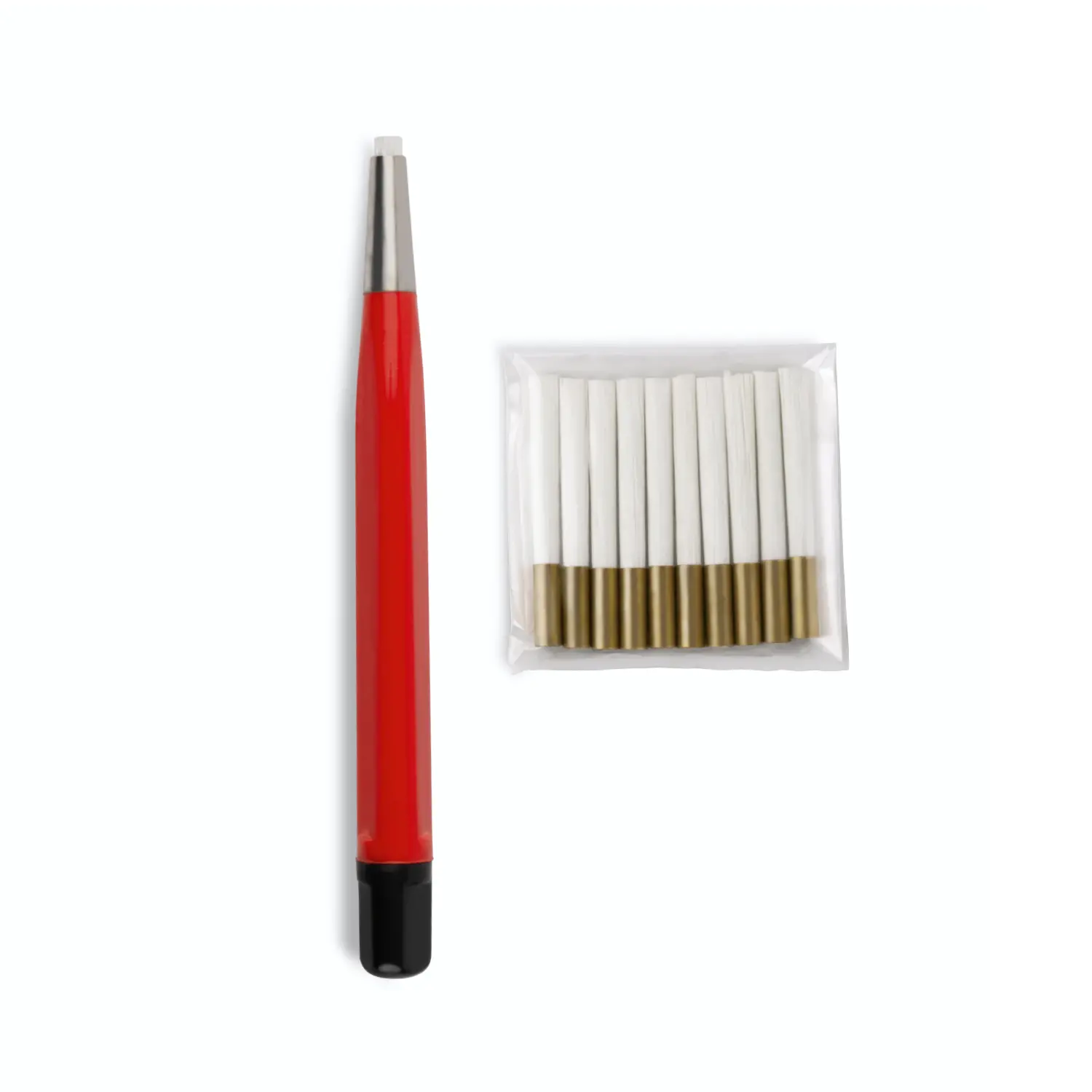 Glass fibre pen / eraser with 10 replacement tips 
